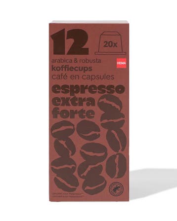HEMA Koffiecups extra forte - 20 stuks, Witgoed en Apparatuur, Koffiezetapparaten, Verzenden, Nieuw