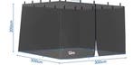 Muskietennet Partytent 3x3 m Rits Klittenband Anti-Insect