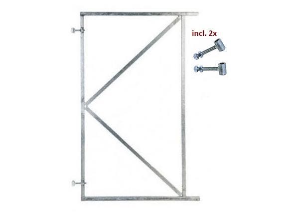 IJzeren deurframe verzinkt H155xB100cm, Tuin en Terras, Palen, Balken en Planken, Ophalen of Verzenden