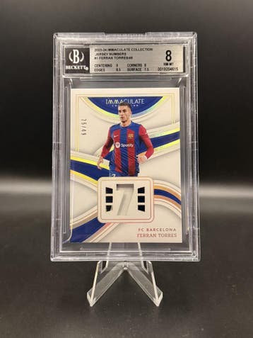 Beckett 8 Panini Immaculate FC Barcelona Ferran Torres 25/49, Verzenden, Zo goed als nieuw, Losse kaart