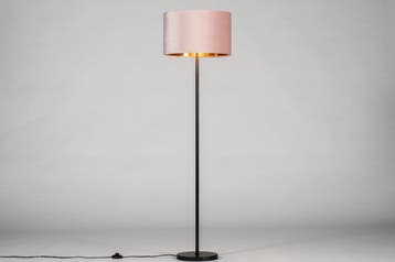Rietveld Vloerlampen - Zwart, Koper, Roze - Stof, Metaal, Verzenden, Nieuw