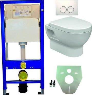 Geberit UP 100 + Mercurius wc + zitting + Delta 21 wit, Verzenden, Nieuw