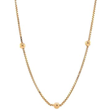 Gouden bolletjes venetiaan collier 18 krt, Ophalen of Verzenden, Nieuw