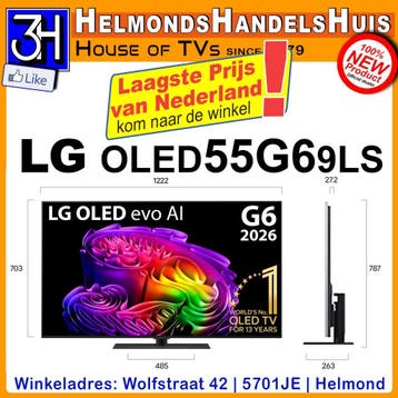 LG OLED55G69LS 55 inch oled tv Nieuw model Laagste prijs 3H, Audio, Tv en Foto, Televisies, Nieuw, Ophalen of Verzenden, 100 cm of meer