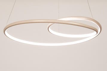 Rietveld Hanglampen - Beige, Zand - Kunststof, Metaal, Verzenden, Nieuw