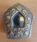 Oud Tibetaans Gau met beeld van Boeddha - Messing - Tibet -