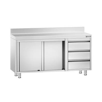 GGM Gastro | Gesloten RVS werktafel PREMIUM - 1400x600mm - |, Verzenden, Nieuw in verpakking, Meubilair