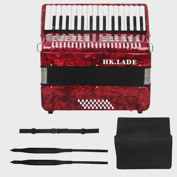 Professionele Rode Bayan Accordeon - 32 Tonen & 32 Bassen me, Muziek en Instrumenten, Accordeons, Verzenden, Nieuw