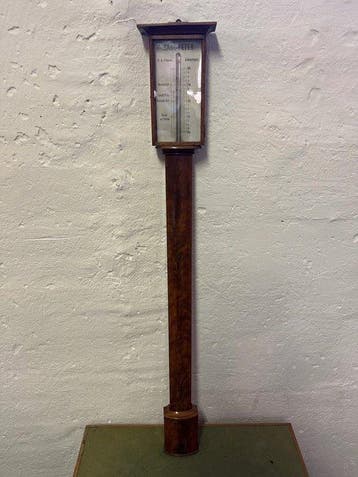 F.A. Thiele Marine barometer - Walnoot, Mahonie, Mercury,