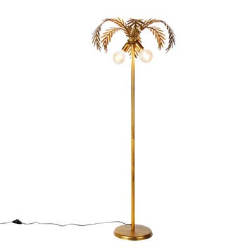 Smart vloerlamp goud 156cm incl. 2 Wifi G95 - Botanica, Verzenden, Nieuw, Retro