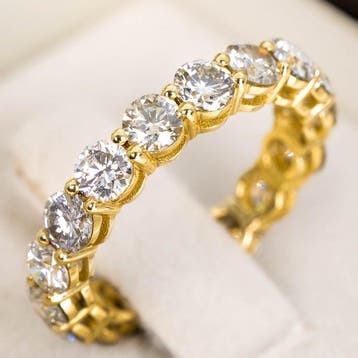 Zonder minimumprijs - Ring - 14 karaat Geel goud - 3.25ct., Nieuw