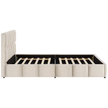 Stoffen bed Shirley met lattenbodem, draagkracht 250 kg, Witgoed en Apparatuur, Overige Witgoed en Apparatuur, Verzenden, Nieuw