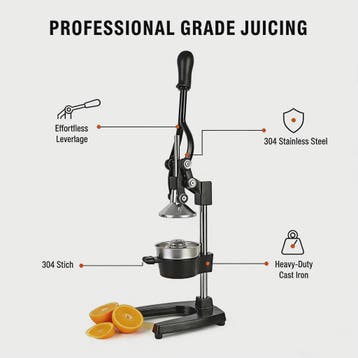 Professionele Handmatige Citruspers van Gietijzer - Zwaar Ui, Verzenden, Nieuw