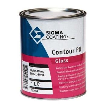 Sigma Contour PU Gloss - KNAL GEEL - 1 liter - TERPENTINE..., Doe-het-zelf en Verbouw, Geel, Nieuw, Ophalen of Verzenden, Verf
