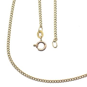 Gouden gourmetschakel ketting, Ophalen of Verzenden, Gebruikt, Overige kleuren, Goud