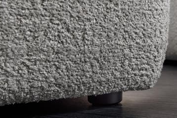 Bank ROYAL 120cm veerkern bouclé grijs - 44543, Ophalen of Verzenden, Nieuw