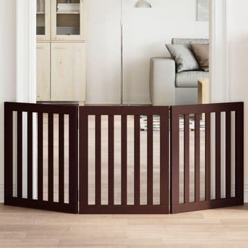 vidaXL Hondenhek inklapbaar 3 panelen 150 cm populierenhout, Dieren en Toebehoren, Honden-accessoires, Verzenden, Nieuw