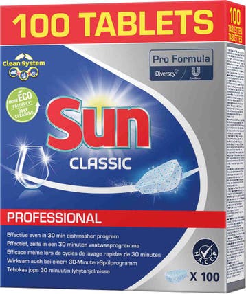 Vaatwastabletten Sun Classic 100 stuks, Verzenden