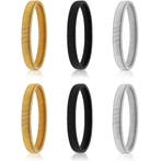 Fako Bijoux - Set Van 3 Paar Mouwophouders - Zwart, Goud &, Sieraden, Tassen en Uiterlijk, Overige Accessoires, Verzenden, Nieuw