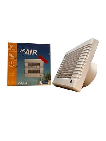 IVC air orignal Badkamerventilator 125mm (Ventilatie), Ophalen of Verzenden, Nieuw