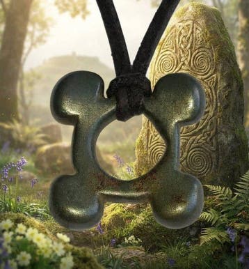 Keltisch Brons ring coin of een heilige talisman. De staat