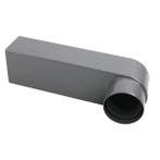 pvc stadsuitloop 60 x 80mm uitloop naar Ø70/ 80mm - grijs, Doe-het-zelf en Verbouw, Ophalen of Verzenden, Nieuw
