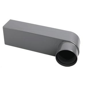 pvc stadsuitloop 60 x 80mm uitloop naar Ø70/ 80mm - grijs, Ophalen of Verzenden, Nieuw
