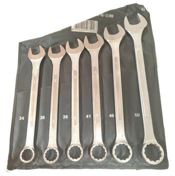 Ringsteeksleutel set XL | 34 t/m 50mm | zwaar | verchroomd, Verzenden, Nieuw