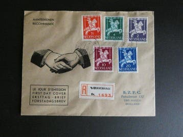 Nederland 1946 - FDC Voorloper Kinderzegels 1946, Gestempeld