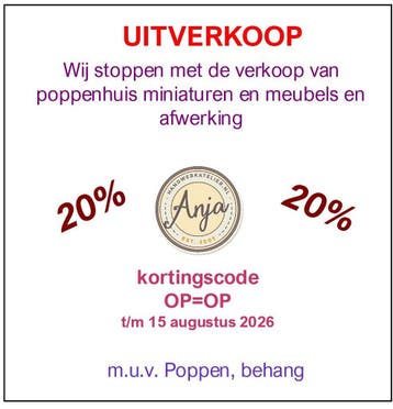 Poppenhuis miniaturen handwerk Anja s Handwerkatelier, Ophalen of Verzenden, Nieuw, Poppenhuis