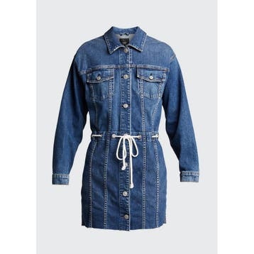 Hudson Jeans • blauwe denim jurk met knopen • S, Hudson, Verzenden, Nieuw, Blauw