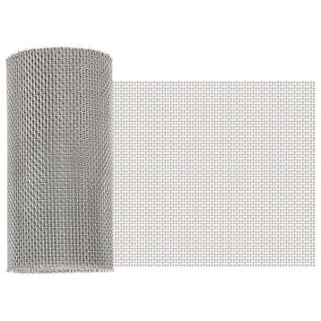 vidaXL Gaas Scherm 20 x 1000 cm 8 Mesh RVS 201 Zilverkleurig, Verzenden, Nieuw, IJzer