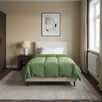vidaXL Winter Dekbed 135 x 200 cm Winter Microfiber (100%, Verzenden, Nieuw, Groen