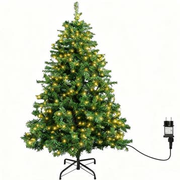 Kerstboom met verlichting - Kunstkerstboom - 180 cm - Met st, Diversen, Verzenden, Zo goed als nieuw