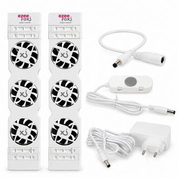 2-pack Ezeefox Radiatorventilator met Thermosensor -, Verzenden, Nieuw