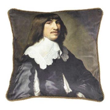 *klassiek fluweel kussen man kraag 45x45cm*, Verzenden, Nieuw