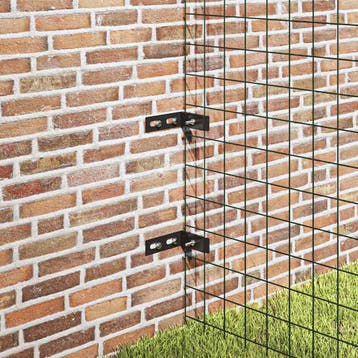 vidaXL Wand hoekverbinding 10 sets antraciet, Tuin en Terras, Verzenden, Nieuw