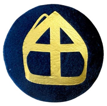 Baretspeld / button Mijter blauw, Diversen, Ophalen of Verzenden, Nieuw