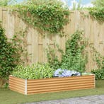 vidaXL Verhoogde plantenbak 195 x 100 x 36 cm Gegalvaniseerd, 100 cm of meer, Verzenden, Nieuw, Metaal