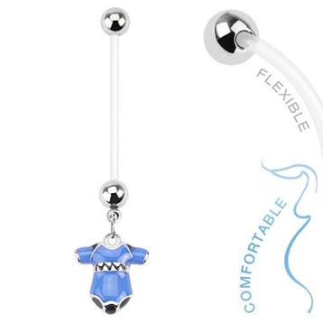 Fako Bijoux - Zwangerschapspiercing - Rompertje - Blauw, Verzenden, Nieuw