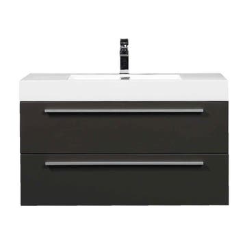 Badkamermeubel Mika 100cm mat grijs, Doe-het-zelf en Verbouw, Verzenden, Nieuw