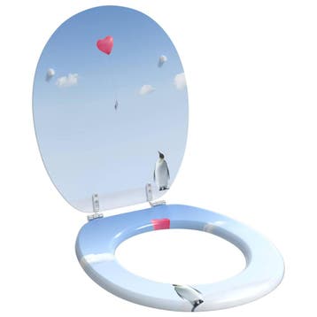 vidaXL Toiletzitting Blauw 44 x 38 cm Bewerkt hout, Verzenden, Nieuw