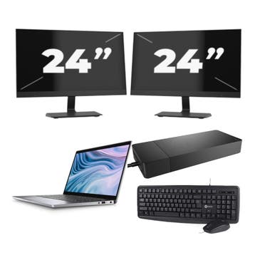 Dell Latitude 7310 -   i5-10e 16GB  - 256GB  + 2x 24 inch, Qwerty, Verzenden, 13 inch, Refurbished