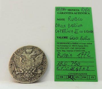 Rusland. Catherine II. 1 Rouble 1772 (Zonder minimumprijs)