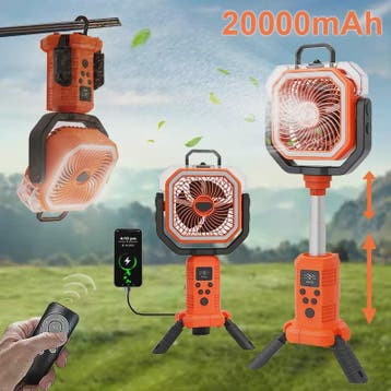 Draagbare Camping Ventilator met Vernevelaar, 20000mAh, Afst, Verzenden, Nieuw