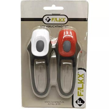 Falkx Siliconen LED verlichting set - Aan/knipperen/uit -..., Fietsen en Brommers, Ophalen of Verzenden, Nieuw