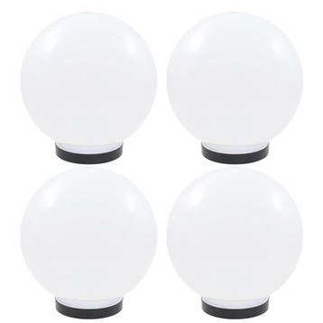 vidaXL LED-bollampen 4 st rond 25 cm PMMA, Tuin en Terras, Verzenden, Nieuw, Kunststof