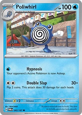Poliwhirl 042/167 reverse holo Twilight Masquerade, Ophalen of Verzenden, Nieuw, Losse kaart, Foil