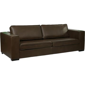 Leren bank Fine - 3,5 zits, Nieuw, Ophalen of Verzenden, Eigentijds, Klassiek, Modern, 200 tot 250 cm