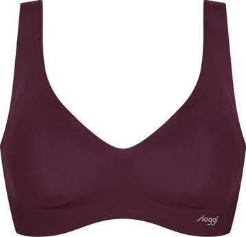 Sloggi  - L - dames Zero Feel Bralette - Claret - Bordeaux, Verzenden